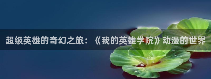 58动漫网免费：超级英雄的奇幻之旅：《我的英雄学院》动漫的世界